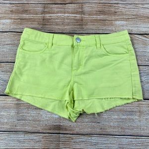 H&M Shorts Women Size 6 Booty Shorts - Stretch - Hyper Yellow